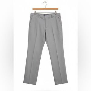Nordstrom Men's Gray Slim Fit Dress Trousers (Non-Iron)